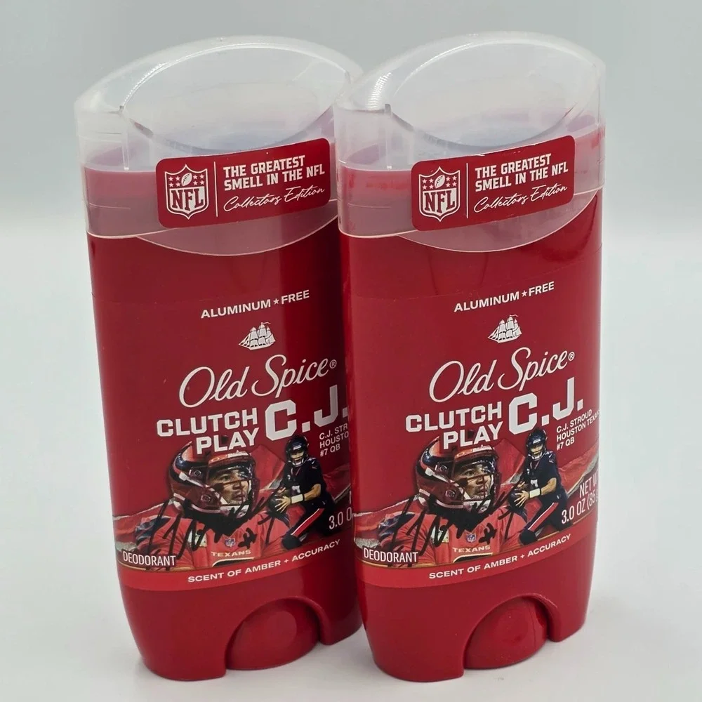 Old Spice C.J. NFL Collection Mens Aluminum Free Deodorant Amber Scent 3oz(2 Pk)